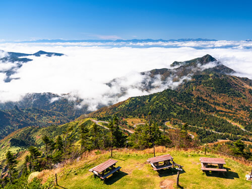 横手山へ